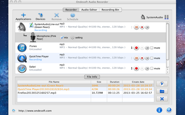 audio recorder, record applications