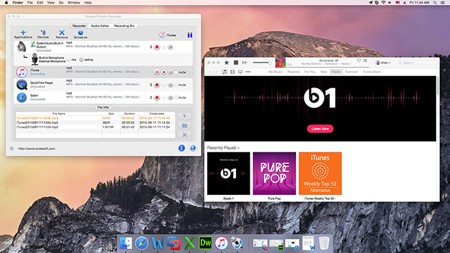 record iTunes radio on mac