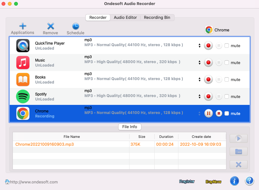 mac Napster recorder