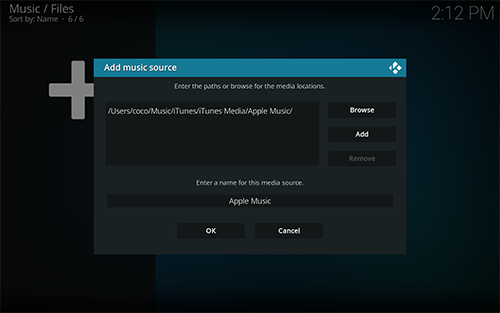 reproduza o Apple Music no Kodi