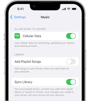 turn off iCloud Music Library