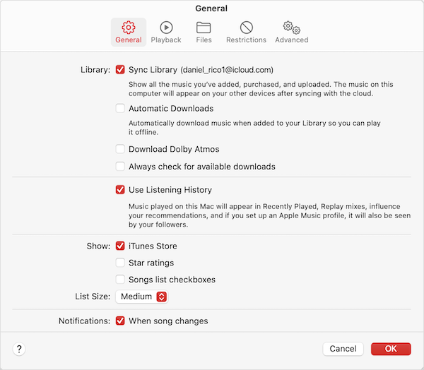 turn off iCloud Music Library