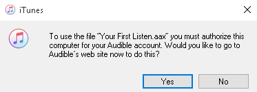 play Audible with iTunes
