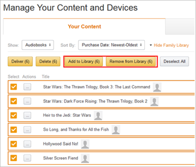 share Audible audiobooks