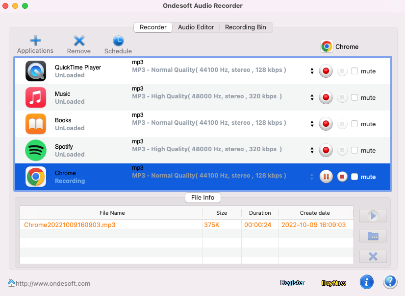 MOG Music recorder for mac