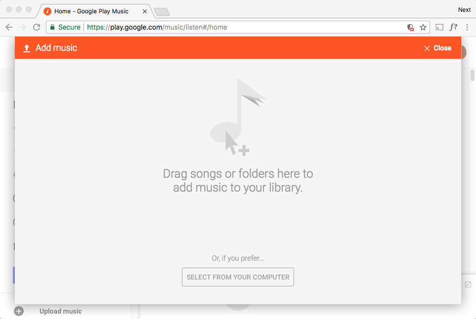 carica la musica di Apple su Google Play Music