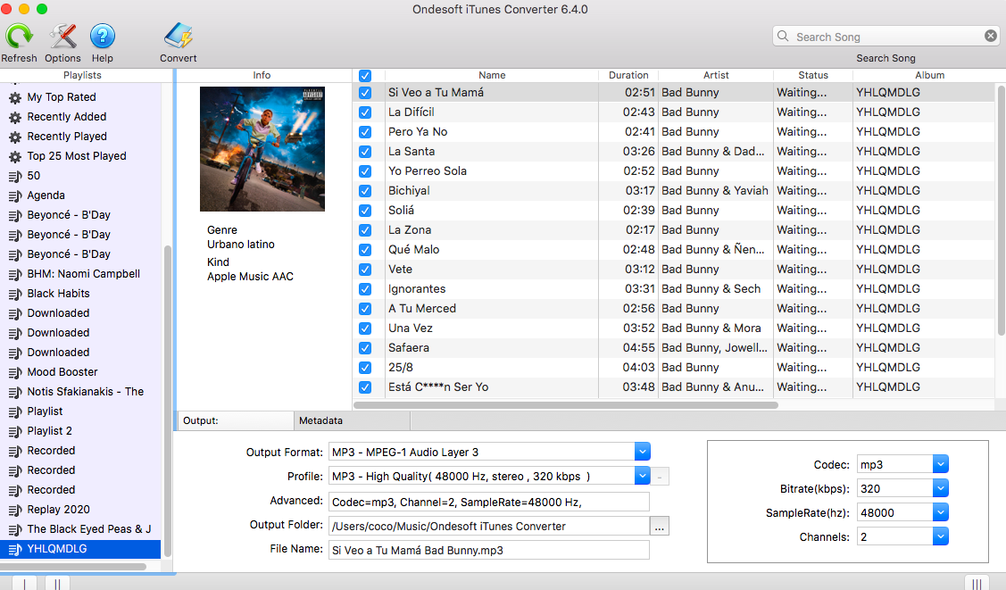 Converti Apple Music in MP3