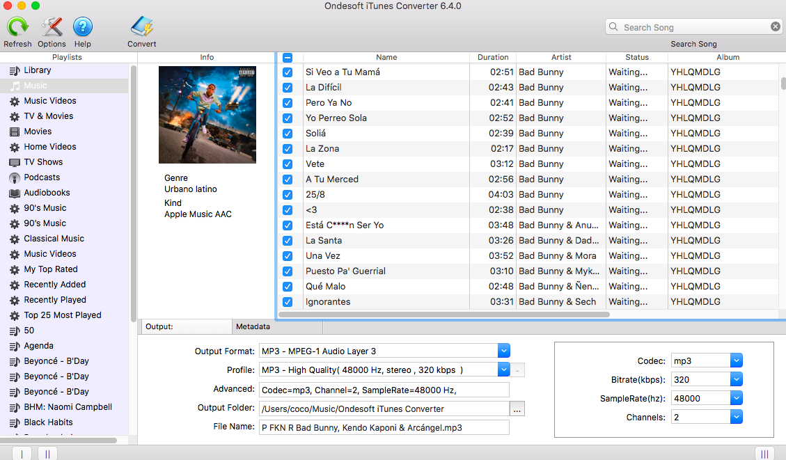 Converti Apple Music in MP3