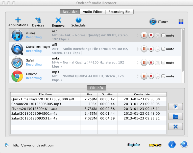 registra audio da Firefox su mac