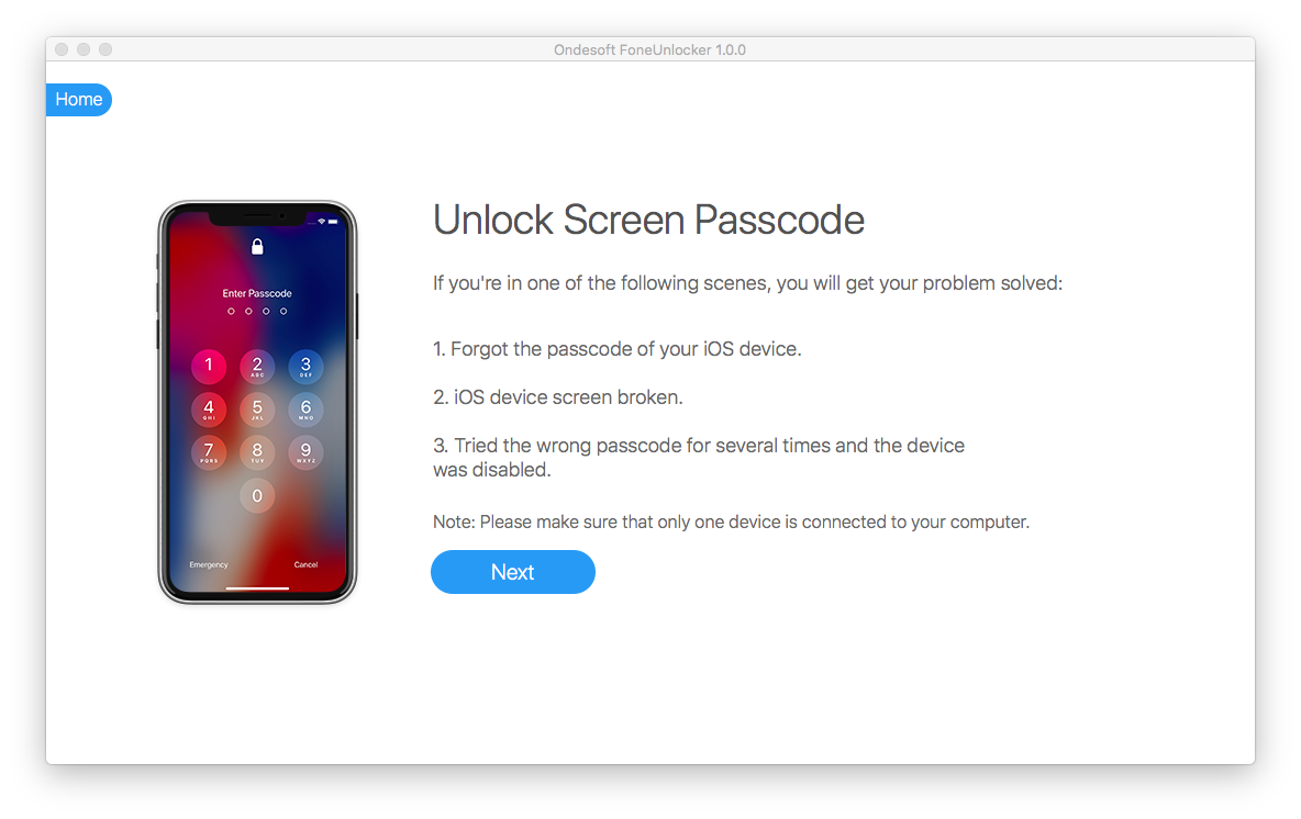 sbloccare il passcode dell'iPhone/iPad