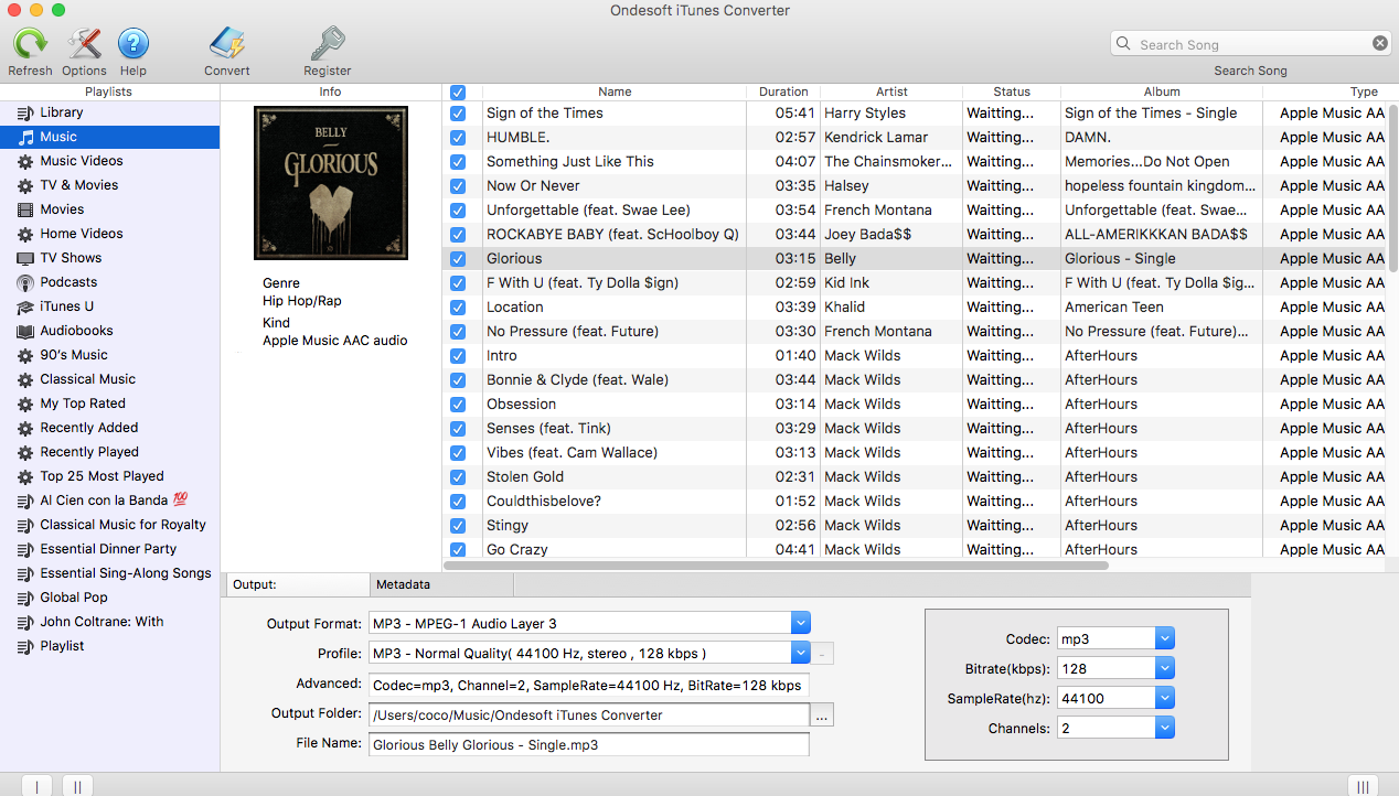 Converti i brani di Apple Music in MP3