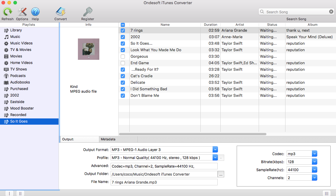 Convertitore di playlist di iTunes