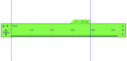 imposta il righello del centimetro mac