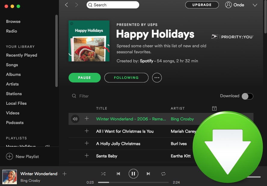 scarica Spotify Music con l'abbonamento gratuito