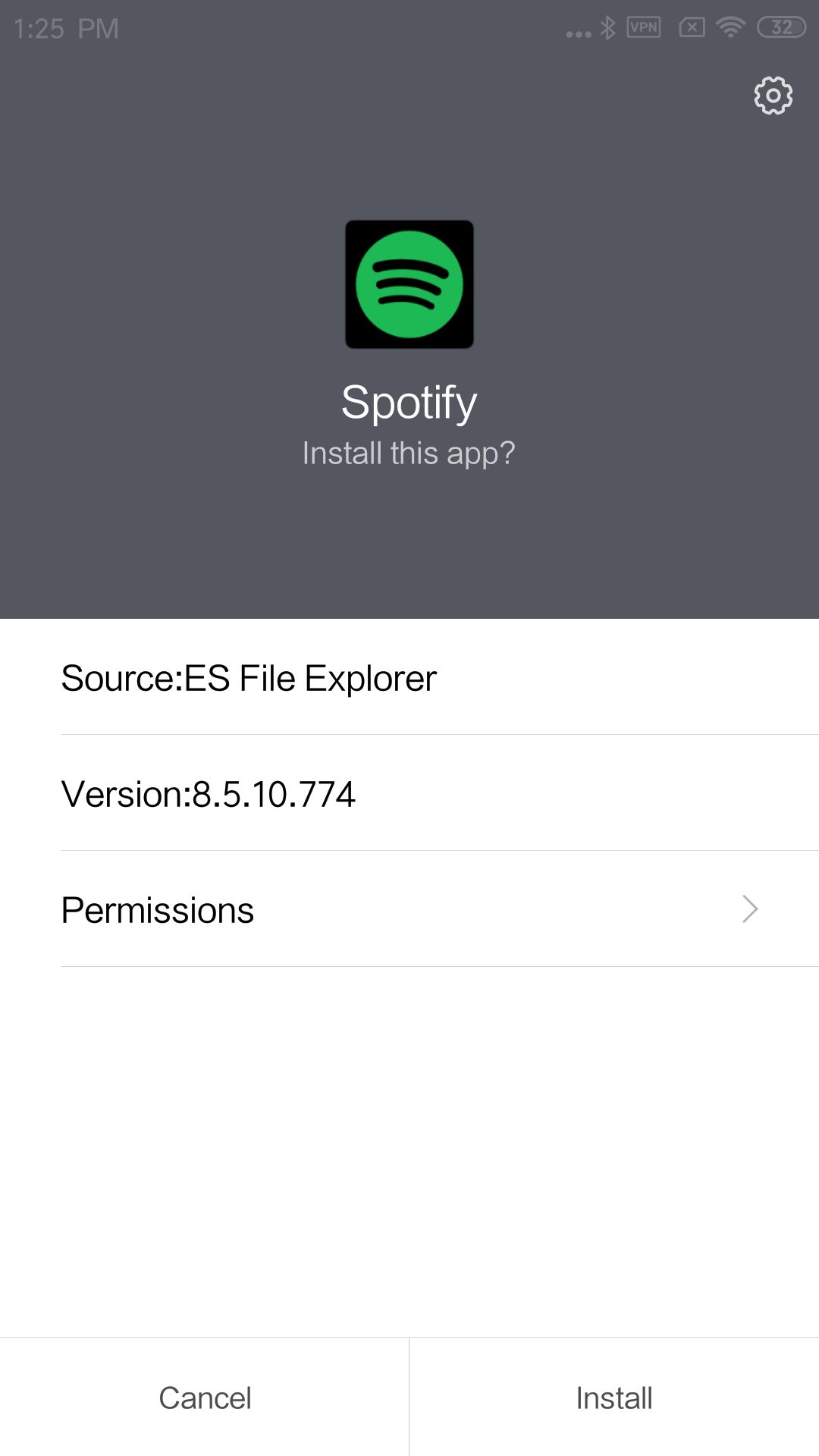 installa l'apk premium di Spotity