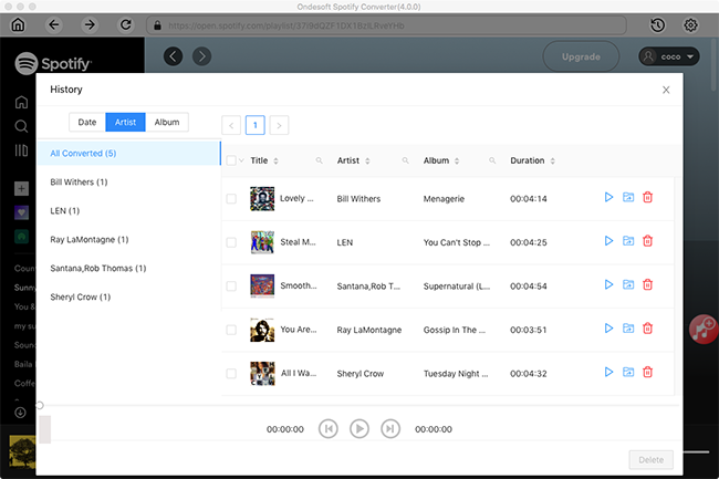 carica Spotify su Google Drive