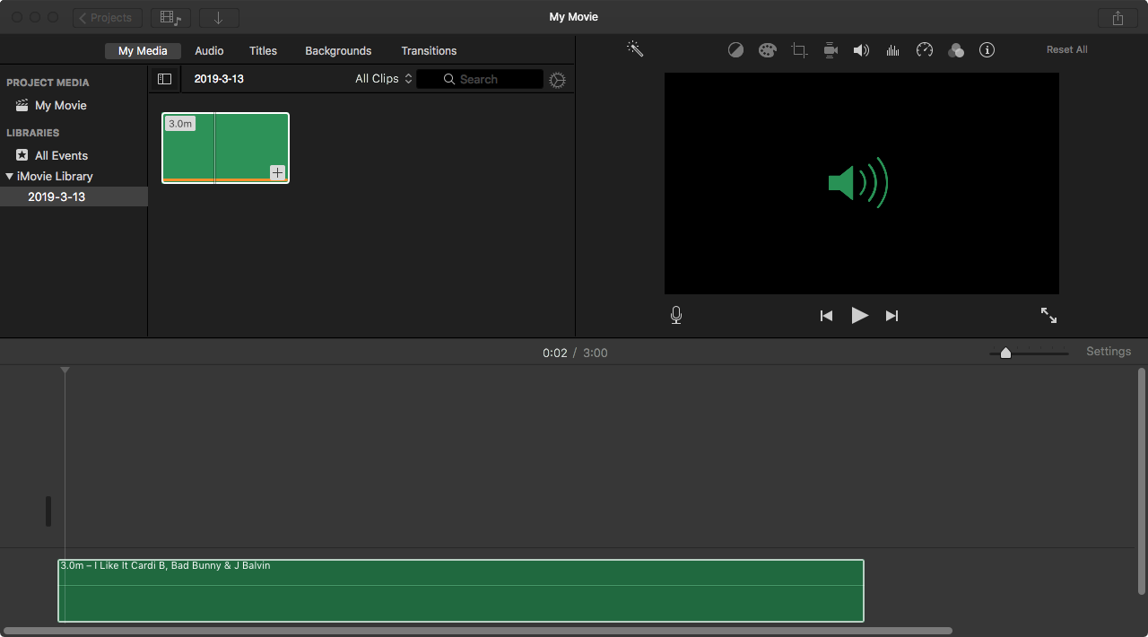 aggiungi musica Spotify a imovie