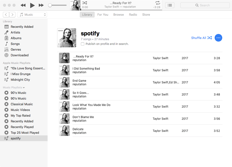 aggiungi musica Spotify a Apple Watch