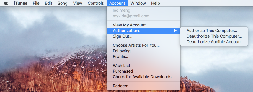 Authorize Computers in iTunes