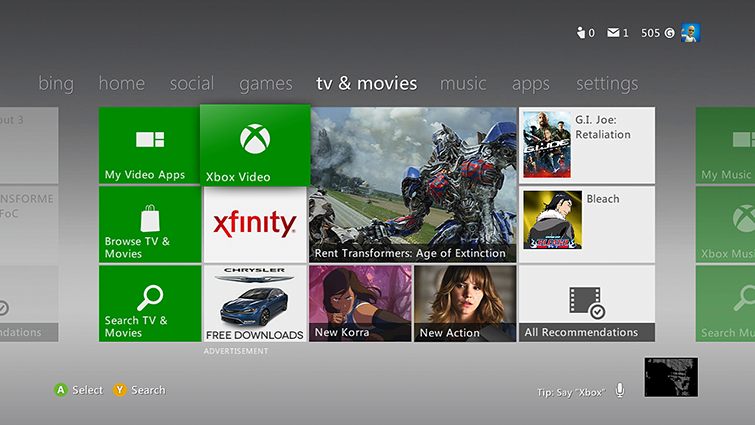 video xbox video player