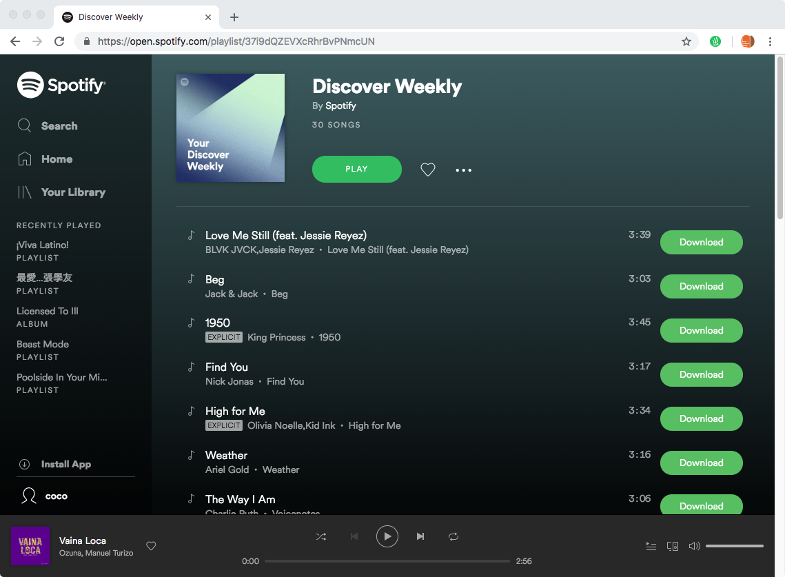 Spotify Deezer 음악 다운로더