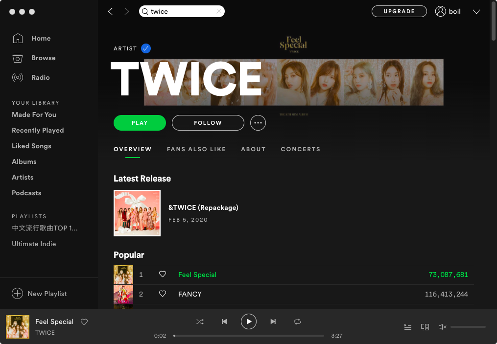 Spotify 노래 드래그 앤 드롭