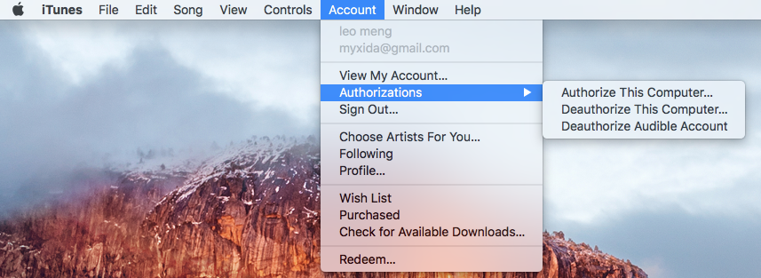 Autorizar Computadores no iTunes