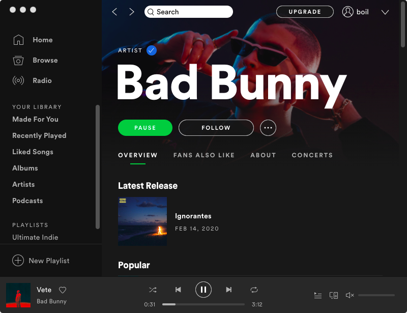 Перетащите песни spotify