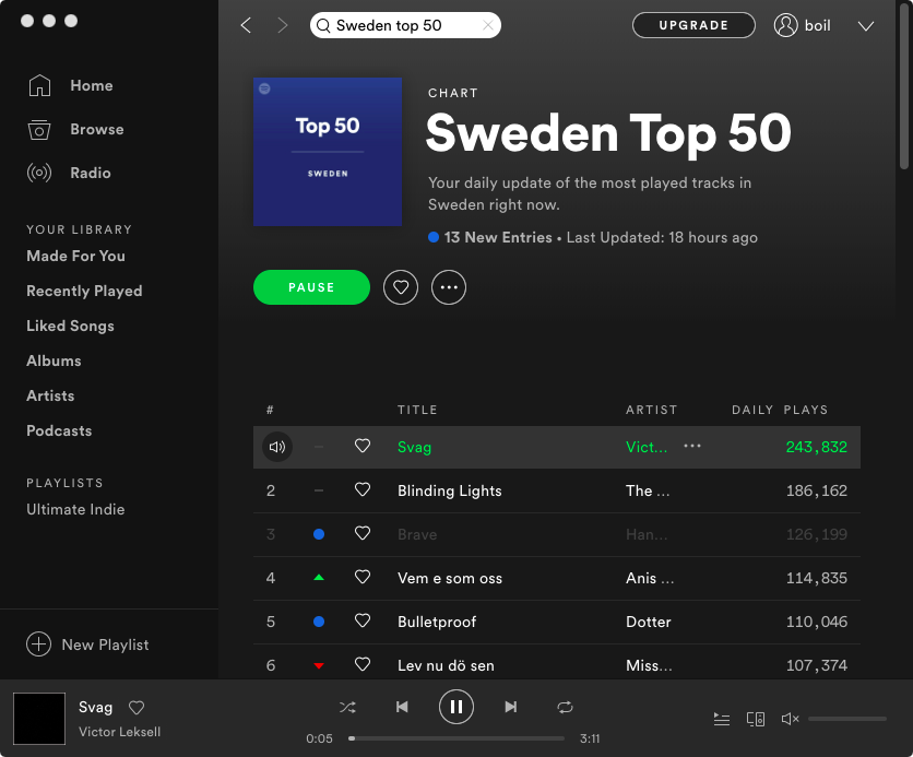 Перетащите песни spotify