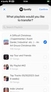 transfer Spotify playlists to Apple Music 