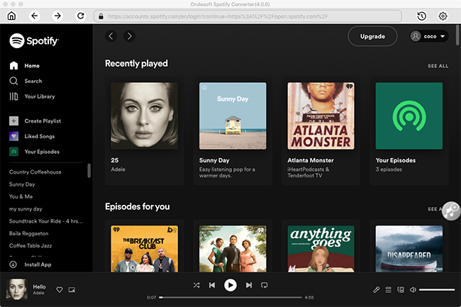 select spotify songs
