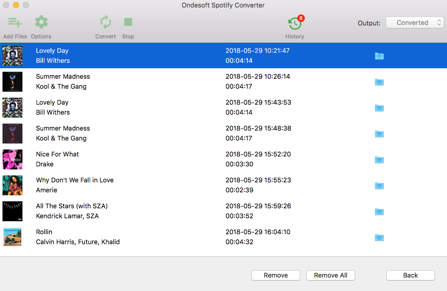 ondesoft spotify playlist downloader..