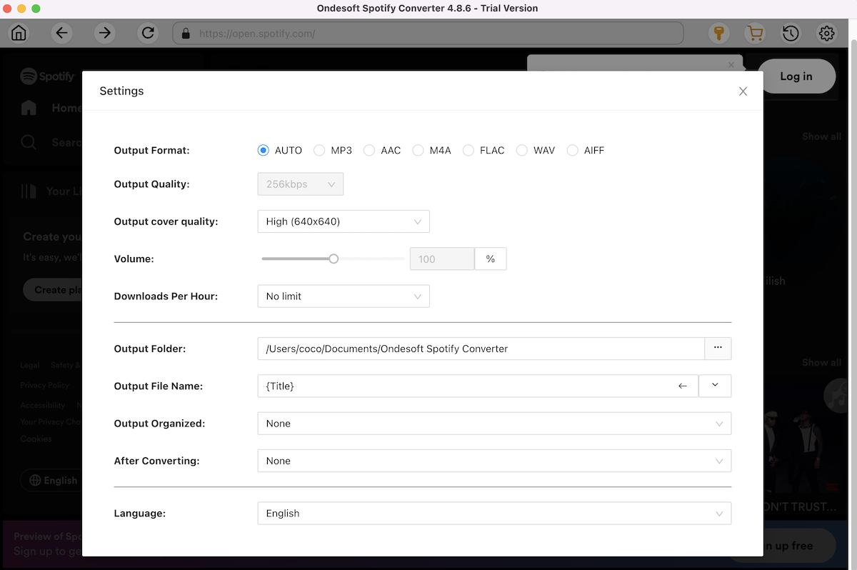 Spotify to mp3, m4a, wav, flac