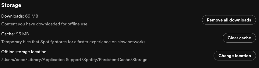 Spotify cache