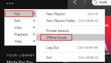 spotify offline mode