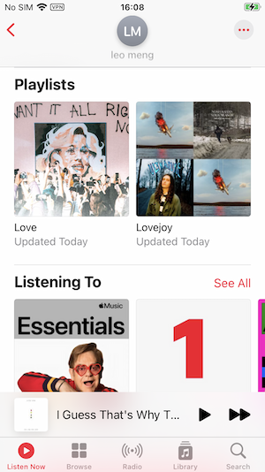 Apple Music Profile