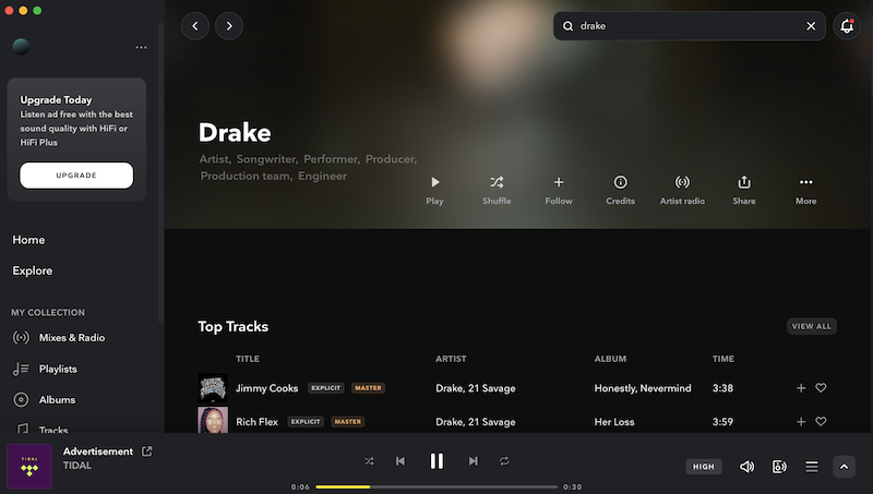 Tidal desktop